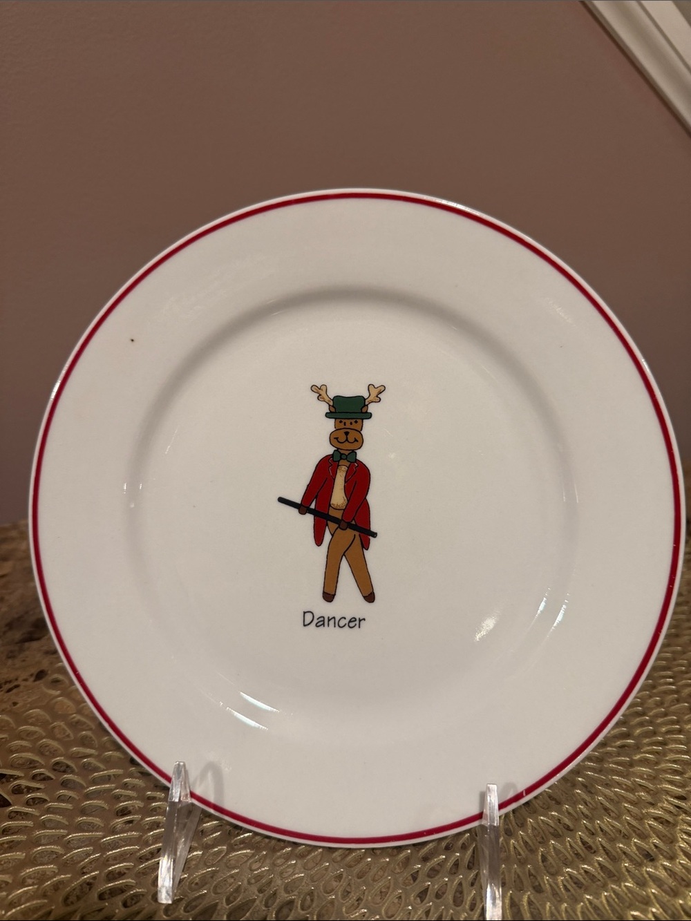 LTD Commodities SANTA’s REINDEER “DANCER” Christmas Serve Plate